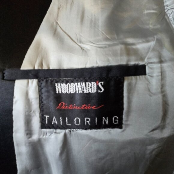 Vintage Woodwards Wool Blend Blazer Classic Prom Grad Wedding Tailored Size 46S - Picture 6 of 11
